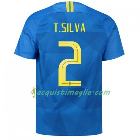 Divisa di Calcio Brasile T.Silva 2 Trasferta Mondiali 2018